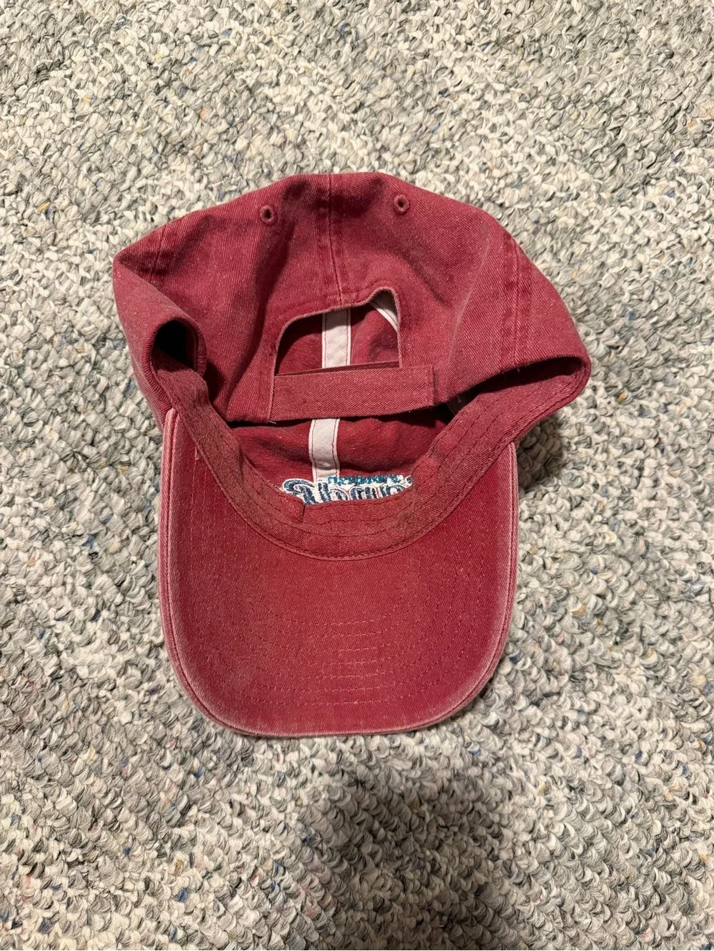 Women's Washed Maroon Baseball Cap
